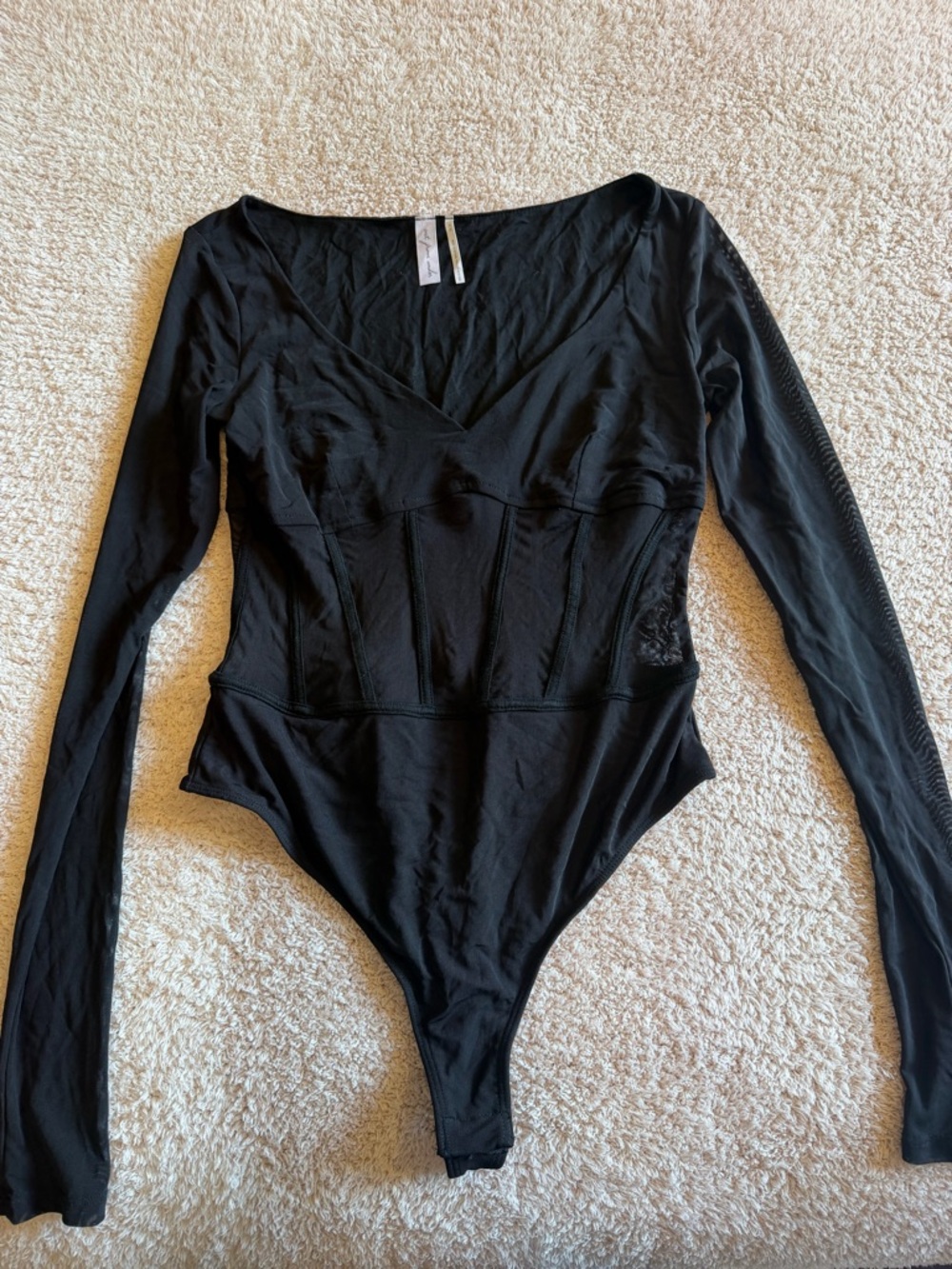 Urban outfitters Black Long Sleeve V-Neck Bodysuit